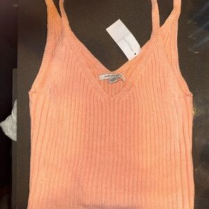 American Eagle Outfitters Peach Ribbed Camisole